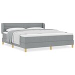 Lit à ressorts vidaXL avec matelas gris clair 180x200 cm en tissu