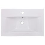 vidaXL Lavabo encastré 61 x 39 5 x 18 5 cm Céramique Blanc