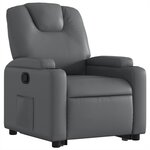 vidaXL Fauteuil inclinable Gris Similicuir