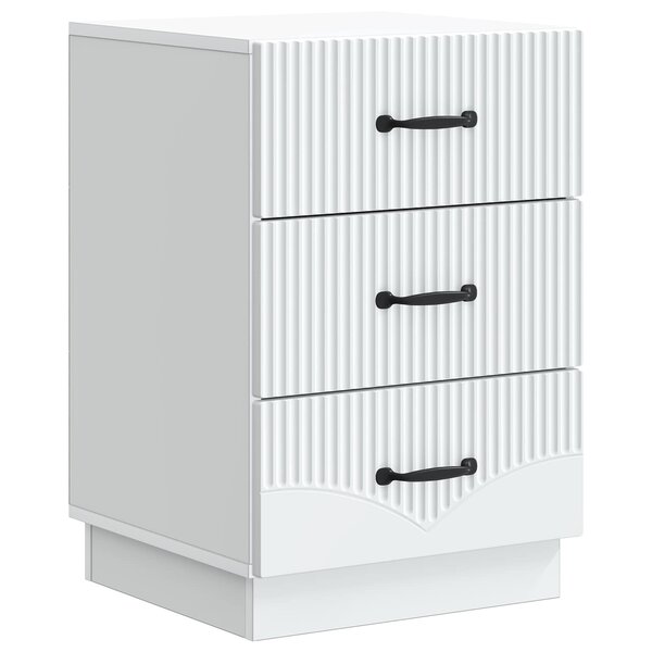 vidaXL Cabinet de chevet Blanc 43 x 41 x 63 5 cm Bois d'ingénierie