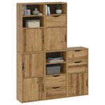 vidaXL Armoires latérales 5 Pièces ODDA 40x24x79 cm bois massif pin