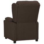 vidaXL Fauteuil inclinable Marron foncé Tissu