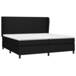 vidaXL Sommier à lattes de lit avec matelas Noir 200x200 cm Tissu