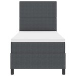 vidaXL Lit à ressort LED Gris foncé et blanc 100 x 200 cm