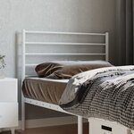 vidaXL Tête de lit métal blanc 75 cm