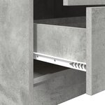 vidaXL Bureau avec Rangement Gris Béton Bois d'Ingénierie