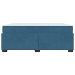 vidaXL Cadre de lit avec matelas Bleu foncé 180 x 200 cm Velours