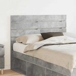 vidaXL Tête de lit Gris béton 120 cm Bois d'ingénierie