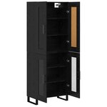 vidaXL Haut Armoire Chêne noir 69 5 x 34 x 180 cm Bois d'ingénierie