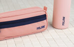 Trousse rectangulaire 2 fermetures éclair série 1918 Rose