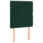 vidaXL Sommier à lattes de lit et matelas et LED Vert foncé 80x200 cm
