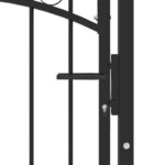 vidaXL Portail de clôture avec pointes Acier 100x125 cm Noir