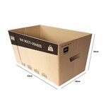 Pack and Move - Lot de 20 caisses en carton - 53 x 30 x 26 cm - Transport  déménagement  stockage