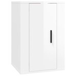 vidaXL Meuble TV mural Blanc brillant 40x34 5x60 cm