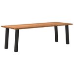 vidaXL Table à manger marron clair bois de chêne massif rectangulaire