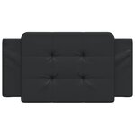 vidaXL Coussin de tête de lit Zadar noir 100 cm similicuir