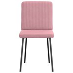 vidaXL Chaises à manger lot de 2 Rose Velours