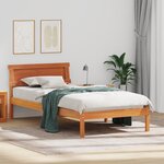 vidaXL Cadre de lit Marron cire 75 x 190 cm Bois massif en pin