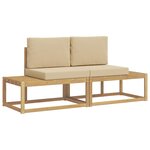 vidaXL Ensemble de canapés d'extérieur 2 pc Blanc et Beige Polyester