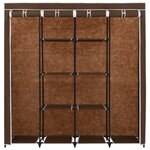 vidaXL Garde-robe avec 4 compartiments Marron 175x45x170 cm