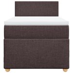 vidaXL Sommier à lattes de lit avec matelas Marron foncé 90x190 cm