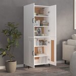vidaXL Buffet haut Blanc 70x34x180 cm Bois d'ingénierie