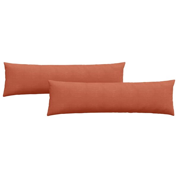 vidaXL Coussins de canapé 2 Pièces Rouge orange 145 x 40 cm