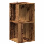 vidaXL Armoire d'angle vieux bois 33x33x67 cm bois ingénierie