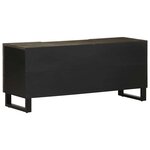 vidaXL Meuble TV noir 105x33x46 cm bois massif de manguier