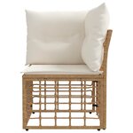 vidaXL Unité de canapé d'angle modulable pour extérieur Naturel