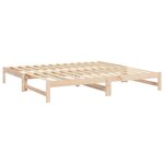 vidaXL Lit coulissant 2x(100x200) cm Bois de pin massif