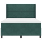 vidaXL Lit à Ressorts avec Matelas LED Vert 140 x 190 cm Velours