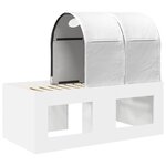 vidaXL Lit avec Tunnel 4 Pièces Chêne Artisanal et Blanc