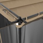 vidaXL Tonnelle avec parois en filet taupe 4x3 m acier
