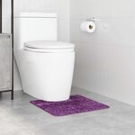 vidaXL Tapis de bain antidérapant avec découpe pour toilette Violet
