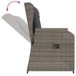 vidaXL Banc de jardin Gris polyrotin
