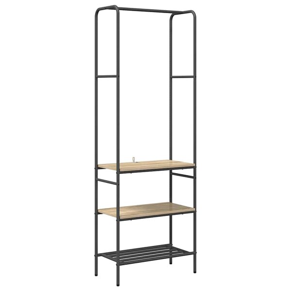 vidaXL Portant à vêtements avec étagères Chêne sonoma 60 x 30 x 171 cm