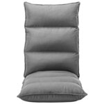 vidaXL Chaise pliable de sol Gris clair Tissu