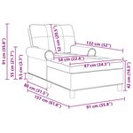 vidaXL Chaise longue avec coussin Crème 91 x 157 x 91 cm tissu