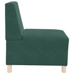 vidaXL Unité de Sofa Modulaire Sans Accoudoirs 2 Pièces Vert foncé