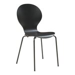 Lot de 4 chaises de salle à manger 85 x 48 x 50 cm moderne design robuste noir 03_0009820