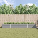 vidaXL Jardinière Gris clair 195 x 100 x 45 cm Acier galvanisé