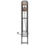 vidaXL Tête de lit avec étagère Chêne fumé 120 cm Bois d'ingénierie