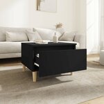 vidaXL Tables d'appoint 2 Pièces Noir 50x46x35 cm Bois d'ingénierie