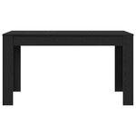 Table de salle à manger vidaXL en chêne noir 140x74 5x76 cm en bois d'ingénierie