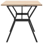 vidaXL Table à manger cadre en Y 140x80x75 5 cm bois pin massif fonte