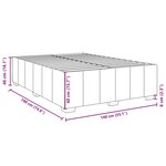 vidaXL Sommier à lattes de lit avec matelas Taupe 140x190 cm Tissu