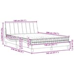 vidaXL Lit avec matelas gris clair 140x200 cm tissu