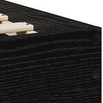 vidaXL Cadre de lit Chêne noir 75 x 190 cm Bois d'ingénierie
