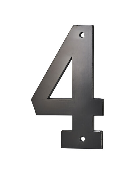 THIRARD - Chiffre 4 à visser  alliage  H.80mm  noir - THIRARD